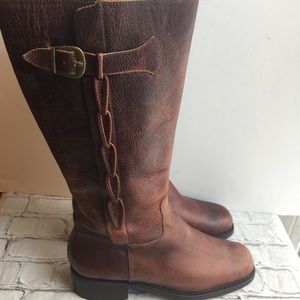 NICOLE RETRO DISTRESSED RUGGED BROWN BOOTS SIZE 9M